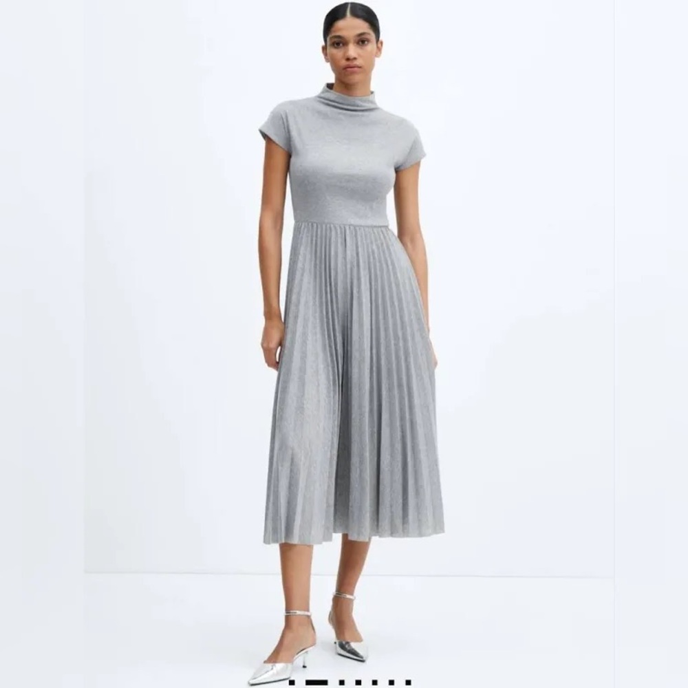 Mango Elegant Gray Dress